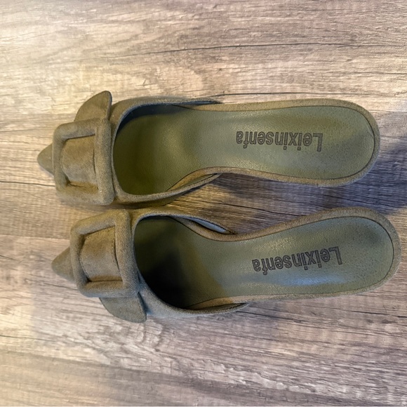 Leixinsenfa Suede green kitten heels - Picture 5 of 8